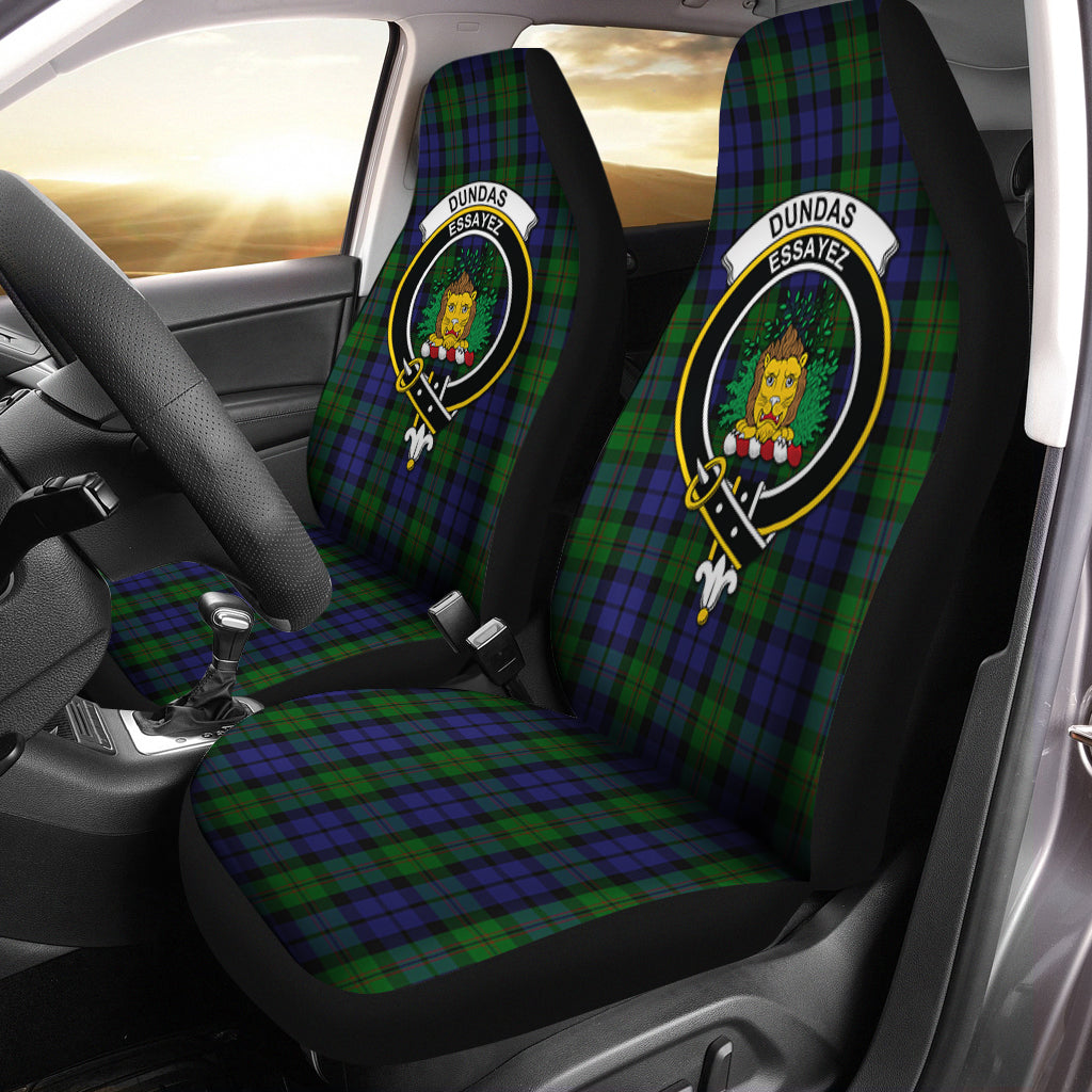 Dundas Tartan Car Seat Cover with Family Crest One Size - Tartan Vibes Clothing