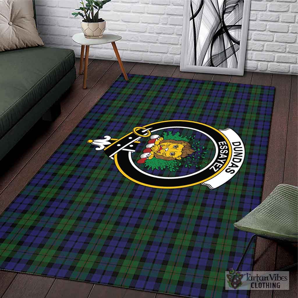Dundas Tartan Area Rug with Family Crest L 59*86 inch (150x220 cm) - Tartan Vibes Clothing