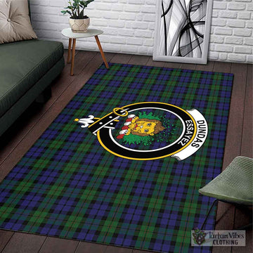 Dundas Tartan Area Rug with Family Crest L 59*86 inch (150x220 cm) - Tartan Vibes Clothing