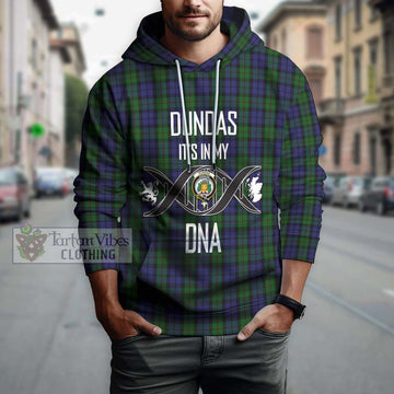 Dundas Tartan Hoodie with Family Crest DNA In Me Style Pullover Hoodie - Tartan Vibes Clothing