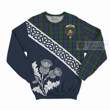 Dundas Tartan Sweatshirt Featuring Thistle and Scotland Map Unisex - Tartan Vibes Clothing