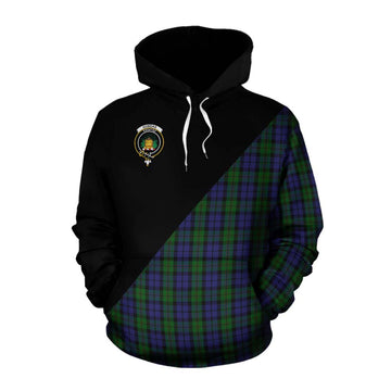 Dundas Tartan Cotton Hoodie with Family Crest and Military Logo Style Pullover Hoodie XS - Tartan Vibes Clothing