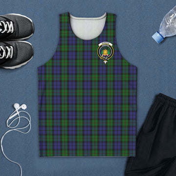 Dundas Tartan Mens Tank Top with Family Crest 5XL - Tartan Vibes Clothing