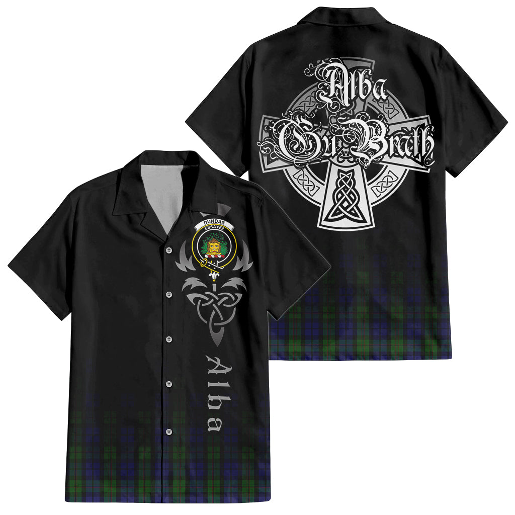Dundas Tartan Hawaiian Shirt Shirt Featuring Alba Gu Brath Family Crest Celtic Inspired Kid - Tartan Vibes Clothing