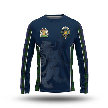 Dundas Tartan Long Sleeve T-Shirt with Family Crest and Lion Rampant Vibes Sport Style Unisex - Tartan Vibes Clothing