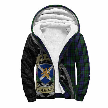 Dundas Tartan Family Crest Sherpa Hoodie Lion Rampant Royal Thistle Shield Celtic Inspired Unisex S - Tartan Vibes Clothing