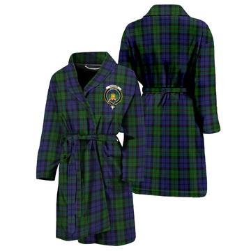 Dundas Tartan Bathrobe with Family Crest Unisex S - Tartan Vibes Clothing