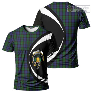 Dundas Tartan T-Shirt with Family Crest Circle Style Kid's Shirt - Tartan Vibes Clothing