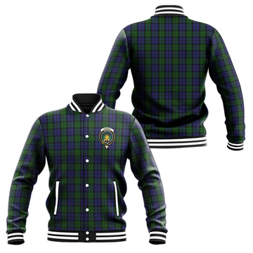 Dundas Tartan Baseball Jacket with Family Crest Unisex - Tartan Vibes Clothing