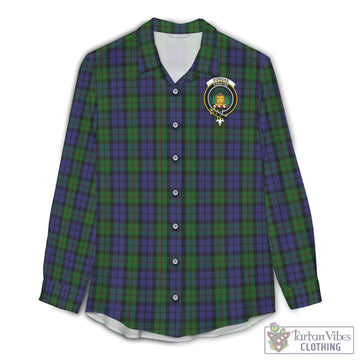 Dundas Tartan Women's Casual Shirt with Family Crest Female - Tartan Vibes Clothing