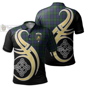 Dundas Tartan Polo Shirt with Family Crest and Celtic Symbol Style Kid - Tartan Vibes Clothing