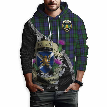 Dundas Tartan Family Crest Hoodie Lion Rampant Royal Thistle Shield Celtic Inspired Pullover Hoodie - Tartan Vibes Clothing