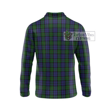 Dundas Tartan Long Sleeve Polo Shirt with Family Crest DNA In Me Style - Tartan Vibes Clothing