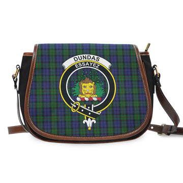 Dundas Tartan Saddle Bag with Family Crest - Tartan Vibes Clothing