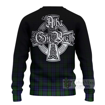 Dundas Tartan Ugly Sweater Featuring Alba Gu Brath Family Crest Celtic Inspired - Tartan Vibes Clothing