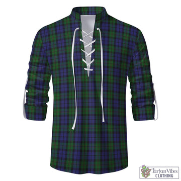 Dundas Tartan Men's Scottish Traditional Jacobite Ghillie Kilt Shirt - Tartan Vibes Clothing