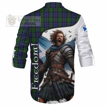 Dundas Crest Tartan Ghillie Kilt Shirt Inspired by the Freedom of Scottish Warrior - Tartan Vibes Clothing