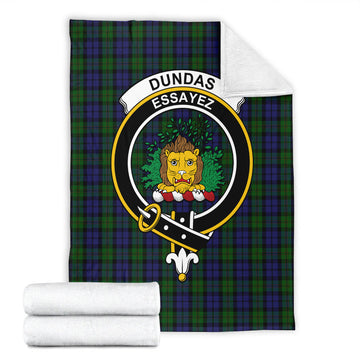 Dundas Tartan Blanket with Family Crest - Tartan Vibes Clothing