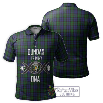 Dundas Tartan Polo Shirt with Family Crest DNA In Me Style - Tartan Vibes Clothing
