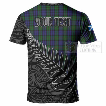 Dundas Crest Tartan T-Shirt with New Zealand Silver Fern Half Style - Tartan Vibes Clothing
