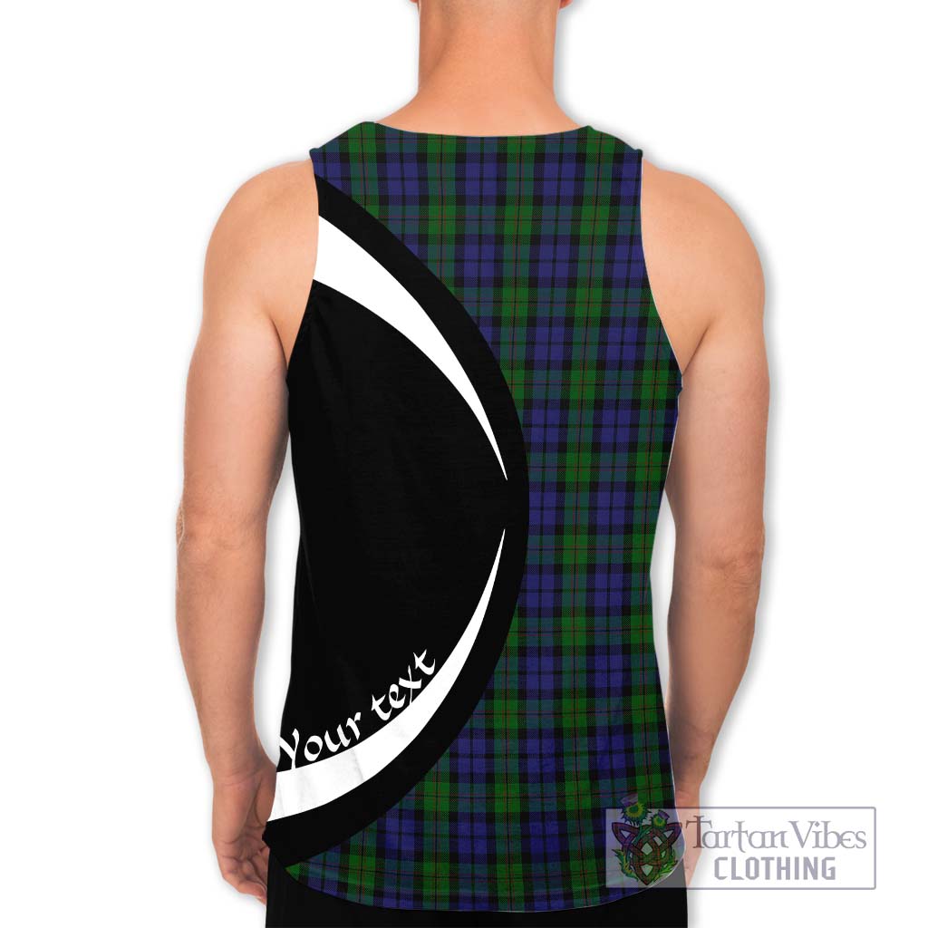 Dundas Tartan Men's Tank Top with Family Crest Circle Style - Tartan Vibes Clothing