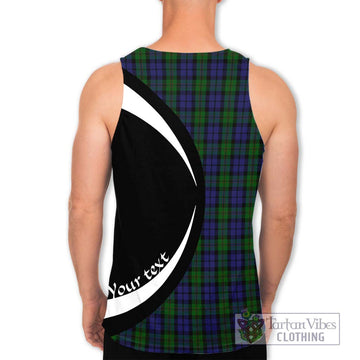 Dundas Tartan Men's Tank Top with Family Crest Circle Style - Tartan Vibes Clothing