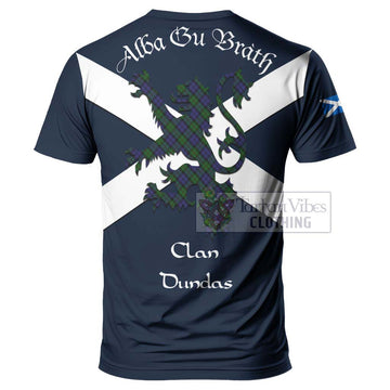 Dundas Tartan Lion Rampant T-Shirt Proudly Display Your Heritage with Alba Gu Brath and Clan Name - Tartan Vibes Clothing