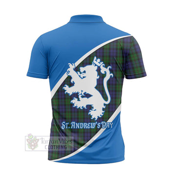 Dundas Family Crest Tartan Zipper Polo Shirt Celebrate Saint Andrew's Day in Style - Tartan Vibes Clothing