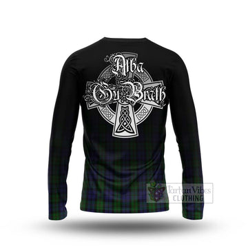 Dundas Tartan Long Sleeve T-Shirt Featuring Alba Gu Brath Family Crest Celtic Inspired - Tartan Vibes Clothing