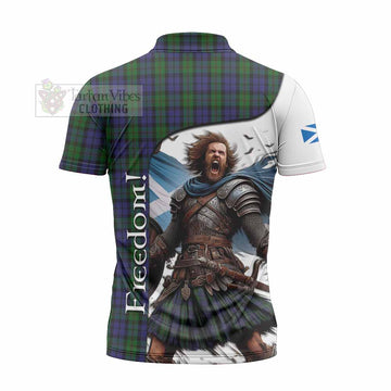 Dundas Crest Tartan Zipper Polo Shirt Inspired by the Freedom of Scottish Warrior - Tartan Vibes Clothing