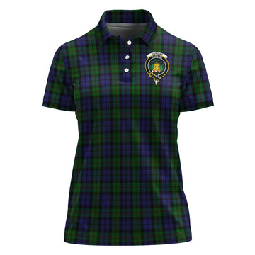 Dundas Tartan Polo Shirt with Family Crest For Women - Tartan Vibes Clothing
