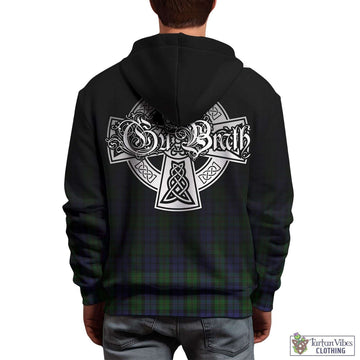 Dundas Tartan Hoodie Featuring Alba Gu Brath Family Crest Celtic Inspired - Tartan Vibes Clothing