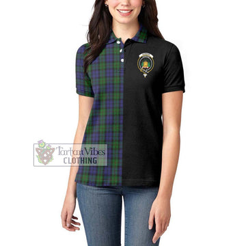 Dundas Tartan Women's Polo Shirt with Family Crest and Half Of Me Style - Tartan Vibes Clothing