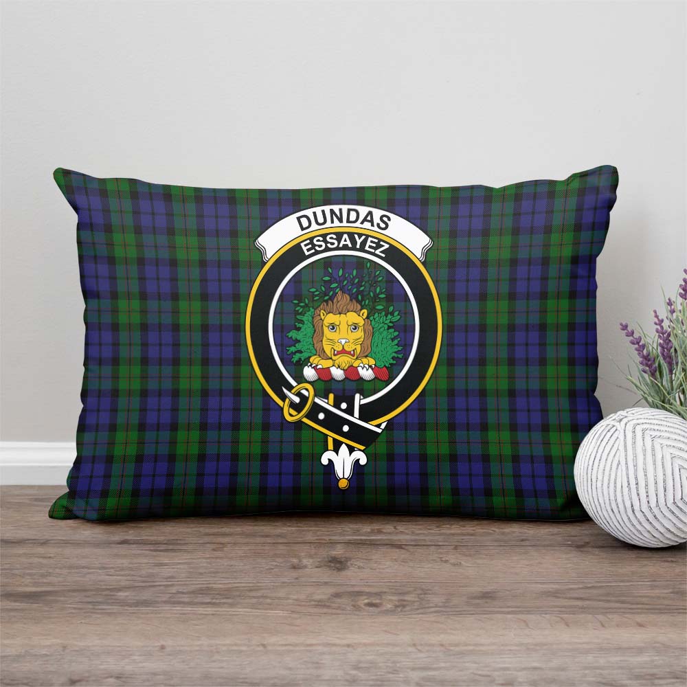 Dundas Tartan Pillow Cover with Family Crest - Tartan Vibes Clothing
