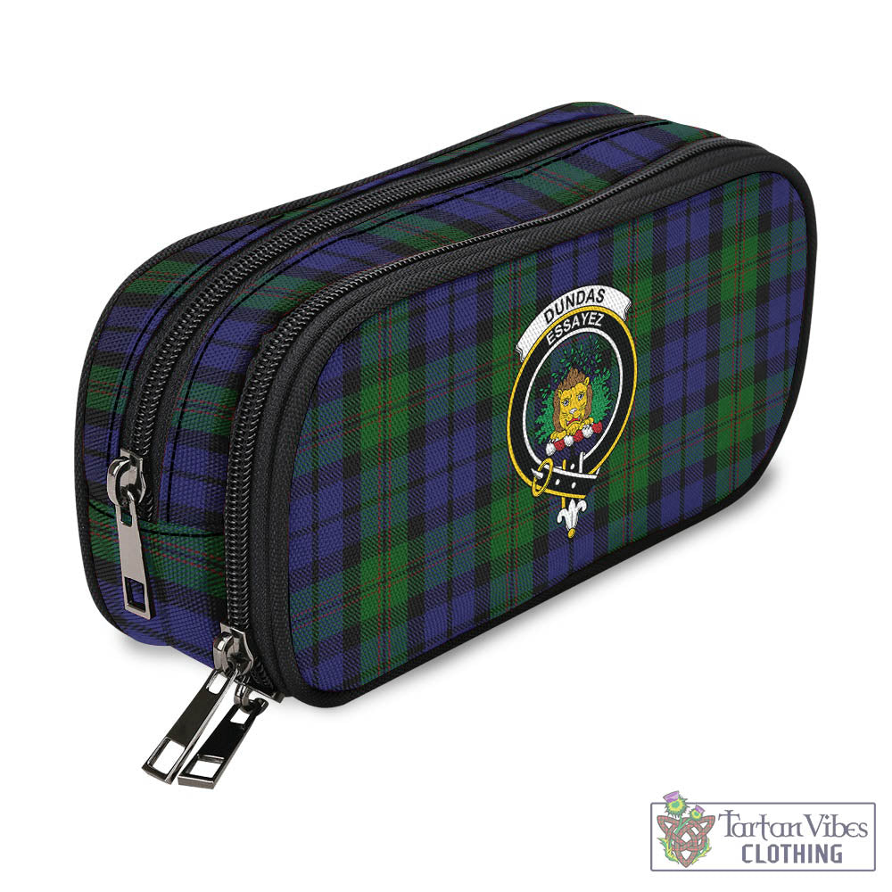 Dundas Tartan Pen and Pencil Case with Family Crest - Tartan Vibes Clothing