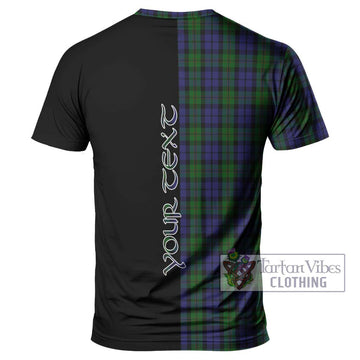 Dundas Tartan T-Shirt with Family Crest and Half Of Me Style - Tartan Vibes Clothing