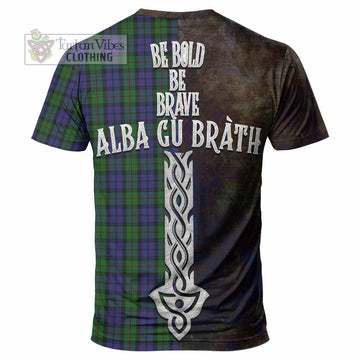 Dundas Tartan Family Crest T-Shirt Alba Gu Brath Be Brave Lion Ancient Style - Tartan Vibes Clothing
