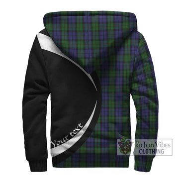 Dundas Tartan Sherpa Hoodie with Family Crest Circle Style - Tartan Vibes Clothing