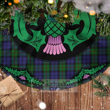 Dundas Tartan Christmas Tree Skirt Scottish Thistle Style - Tartan Vibes Clothing