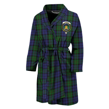 Dundas Tartan Bathrobe with Family Crest Unisex M - Tartan Vibes Clothing