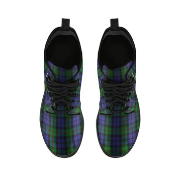 Dundas Tartan Leather Boots - Tartan Vibes Clothing