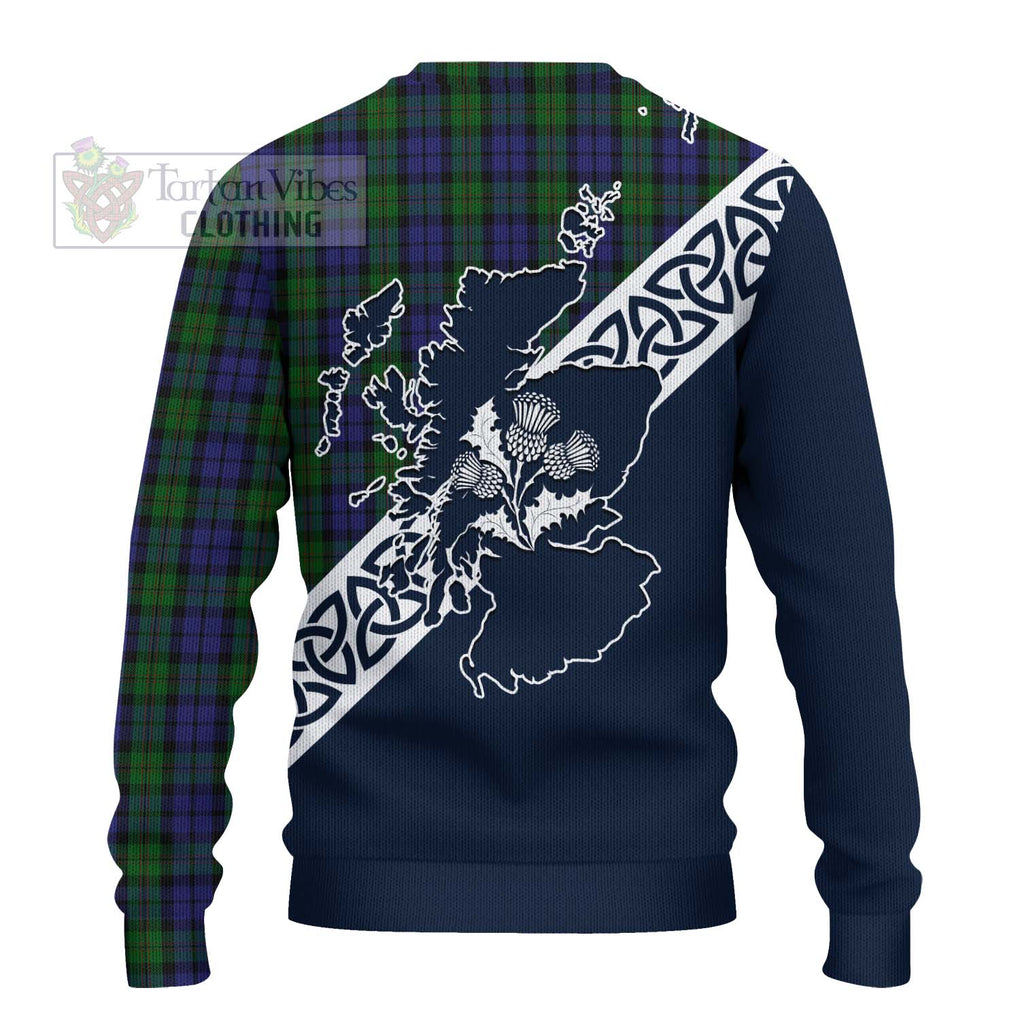 Dundas Tartan Ugly Sweater Featuring Thistle and Scotland Map - Tartan Vibes Clothing