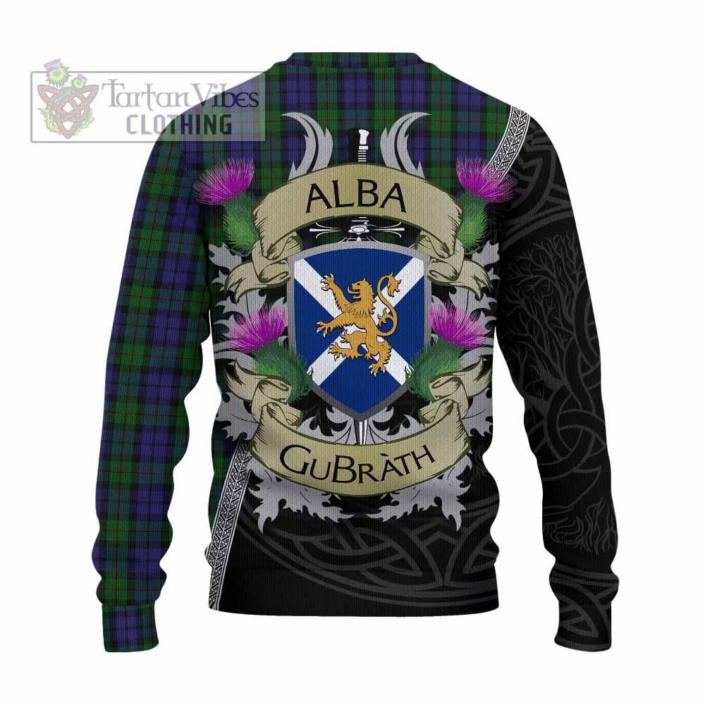 Dundas Tartan Family Crest Knitted Sweater Lion Rampant Royal Thistle Shield Celtic Inspired - Tartan Vibes Clothing