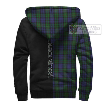 Dundas Tartan Sherpa Hoodie with Family Crest and Half Of Me Style - Tartan Vibes Clothing