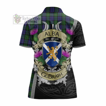 Dundas Tartan Family Crest Women's Polo Shirt Lion Rampant Royal Thistle Shield Celtic Inspired - Tartan Vibes Clothing