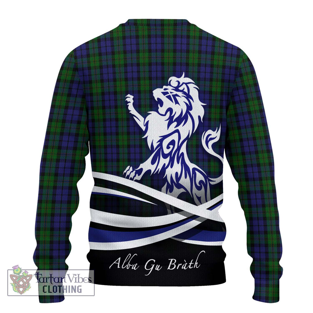Dundas Tartan Ugly Sweater with Alba Gu Brath Regal Lion Emblem - Tartan Vibes Clothing