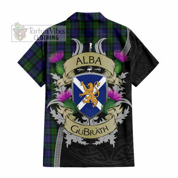 Dundas Tartan Family Crest Hawaiian Shirt Lion Rampant Royal Thistle Shield Celtic Inspired - Tartan Vibes Clothing