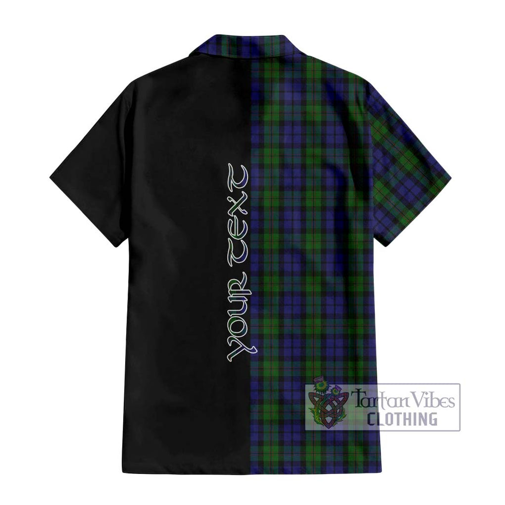 Dundas Tartan Hawaiian Shirt with Family Crest and Half Of Me Style - Tartan Vibes Clothing