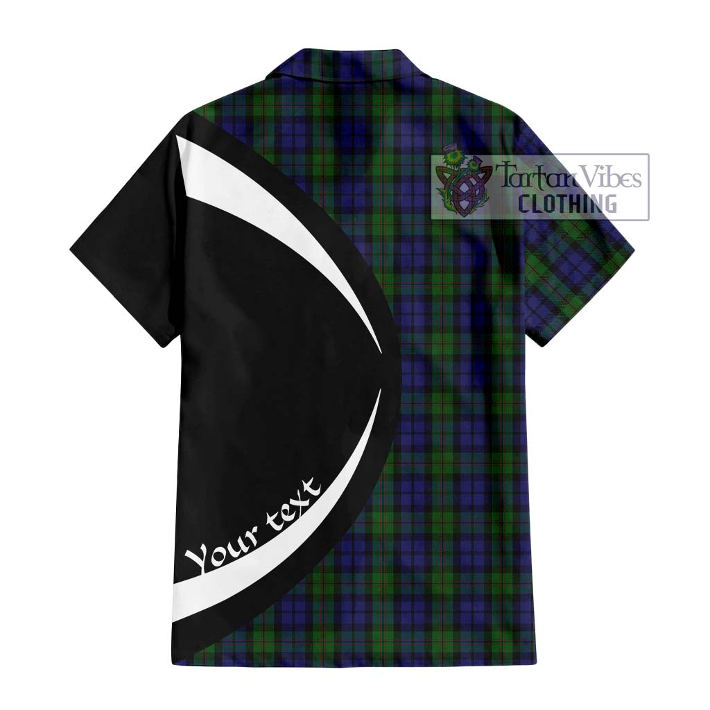 Dundas Tartan Hawaiian Shirt with Family Crest Circle Style - Tartan Vibes Clothing