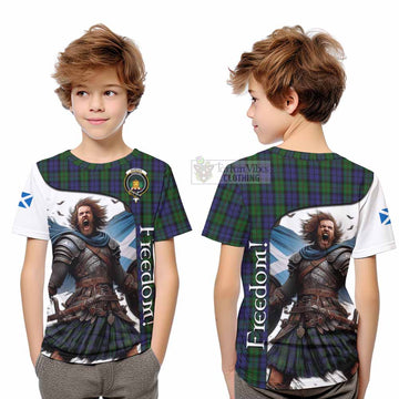 Dundas Crest Tartan Kid T-Shirt Inspired by the Freedom of Scottish Warrior - Tartan Vibes Clothing